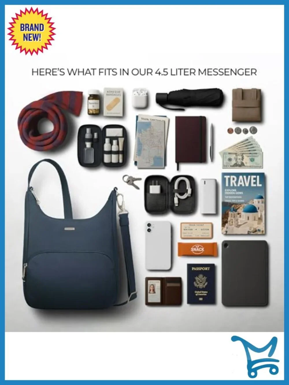 Anti-Theft Messenger Bag with RFID Blocking